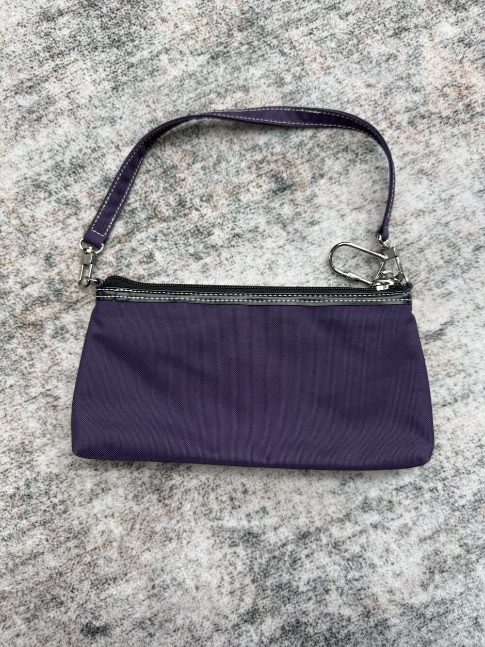 Maxx New York Wristlet Handbag S Purple Clutch Zip Pouch Purse Dust Bag Y2K